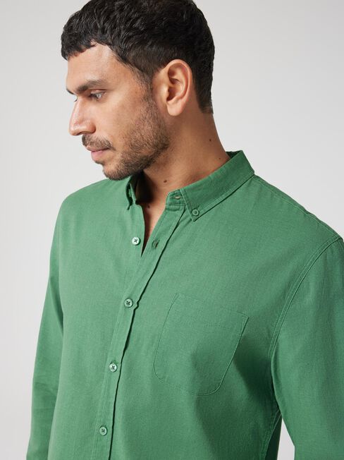 LS Brody Textured Shirt, Pine, hi-res